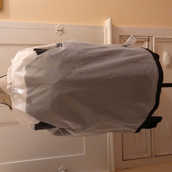 Adidas black and white windbreaker Sz M - Picture 8 of 9